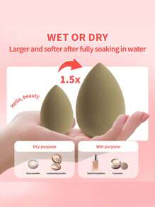 4入組雙用途化妝棉，非乳膠化妝棉，可重複使用和清洗，適用於粉末和液態，柔軟蓬鬆，適合男女日常妝容，適合在日常和旅遊中使用的便攜式必備品 - 墨綠色 - 查看 6