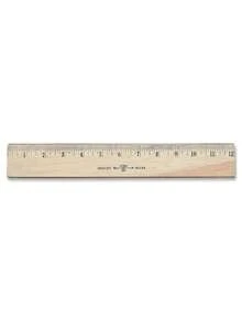 Acme Westcott Flexible Wood/Brass Edge Ruler - Multicolor - View 1