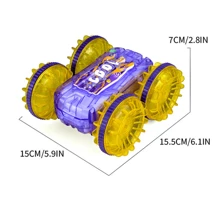 2.4Ghz Amphibious Brand New RC Cars Remote Control Stunt Car Vehicle Double-Sided Flip Driving Drift Water Outdoor Toys Remote Control Vehicle Toys For Boys And Girls Kids Children's Gifts - 紫金色 - 查看 10