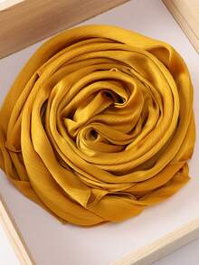 1 chiếc khăn trùm đầu Hồi giáo bằng vải satin trơn màu, có họa tiết. - Nhiều màu - Xem 3