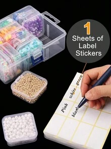 Transparent Plastic Storage Box, Diamond Painting Toolbox Container, Suitable For Art DIY, Handicrafts, Jewelry Accessories, Pills, Sewing, Beads Sorting Storage, 4.6x6.5x2.3 Inches,14 Small Boxes In Large Box - Multicolor - View 10