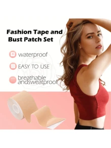 YIYANG 1 Piece Of Adhesive Boob Lifting Tape - Suitable For Strapless Dresses And Bra-Free Styling - Baby Pink - View 3