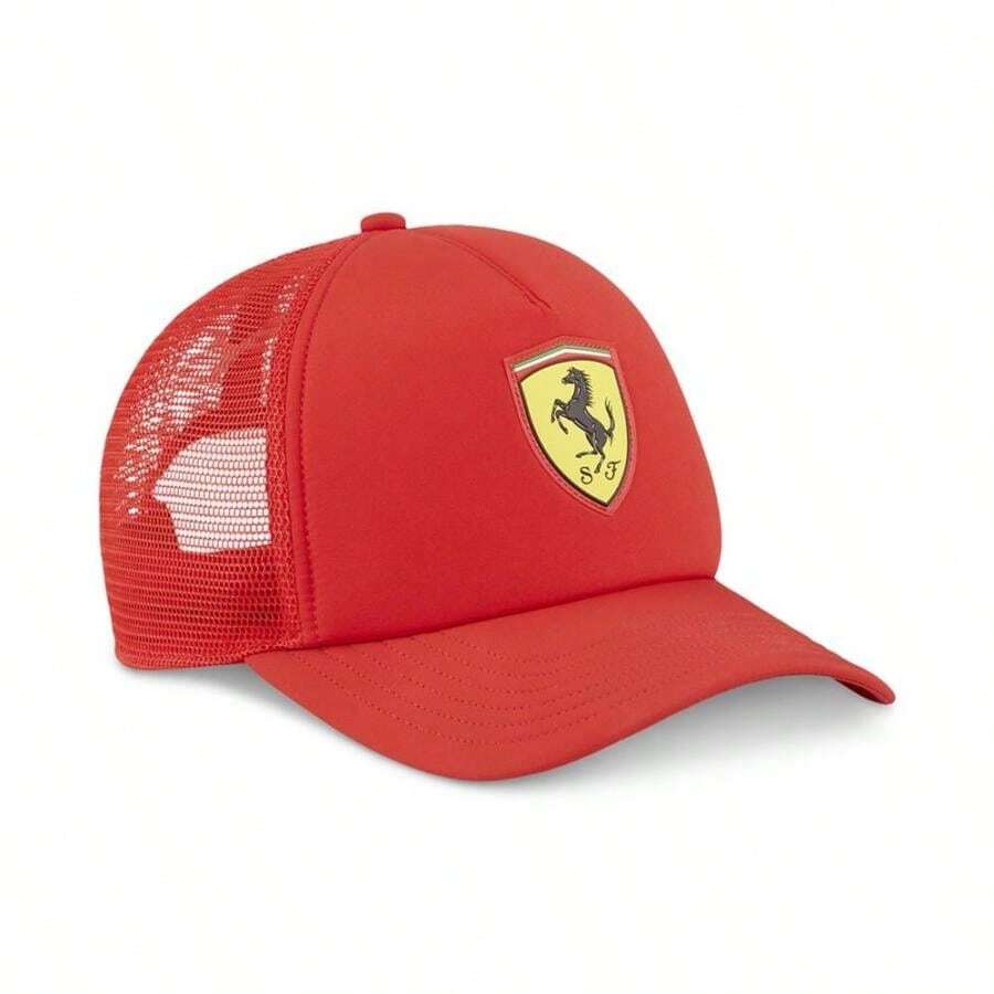 Puma Mũ lưỡi trai Snapback Trucker Race Logo Shield dành cho nam - Đua xe đỏ - Xem 1