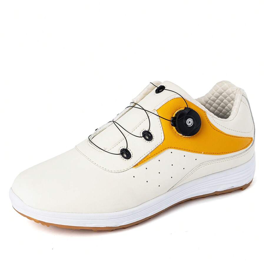 Women Professional Golf Shoes Comfortable Spikeless Outdoor Golf Shoes Waterproof Training Sneakers For Women - 黃色 - 查看 1