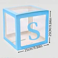 1 Balloon Box With 26 Letters For Color Selection, Used For DIY Custom Name, Birthday Party Background Decoration, Shower Decoration, Gender Display Decoration Blocks,Christmas - Blue - View 27