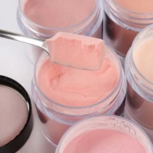 Conjunto de 6 piezas de polvo acrílico romántico rosa de 10g para decoración de uñas, tallado en polvo de cristal para extensión de uñas diseñado profesionalmente y polvo para uñas estilo DIY - Multicolor - Ver 5