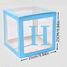 1 Balloon Box With 26 Letters For Color Selection, Used For DIY Custom Name, Birthday Party Background Decoration, Shower Decoration, Gender Display Decoration Blocks,Christmas - Blue - View 17