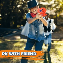 Set 2 Piezas De Pistola De Juguete 80 Balas De Espuma- 2 Gafas Protectoras- Pistola De Dardos Infantil Suave Color Rojo Y Naranja. - Azul - Ver 7