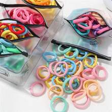 30/50 stuks effen gekleurde grote rubberen paardenstaarthouder voor dames, elastiekjes voor hoofddeksels, elastische haarbanden, Koreaanse haaraccessoires, ornamenten, haarelastiekjes, haarelastiekjes, haarkoord
