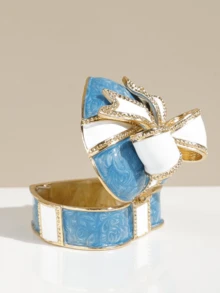 1pc Heart-Shaped Jewelry Box, White Cushion, Proposal Ring Box, Suitable For Wedding Rings, Necklaces And Earrings, Wedding - Multicolor - View 9