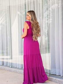 Women Dresses - Màu Hoa hồng đỏ - Xem 2