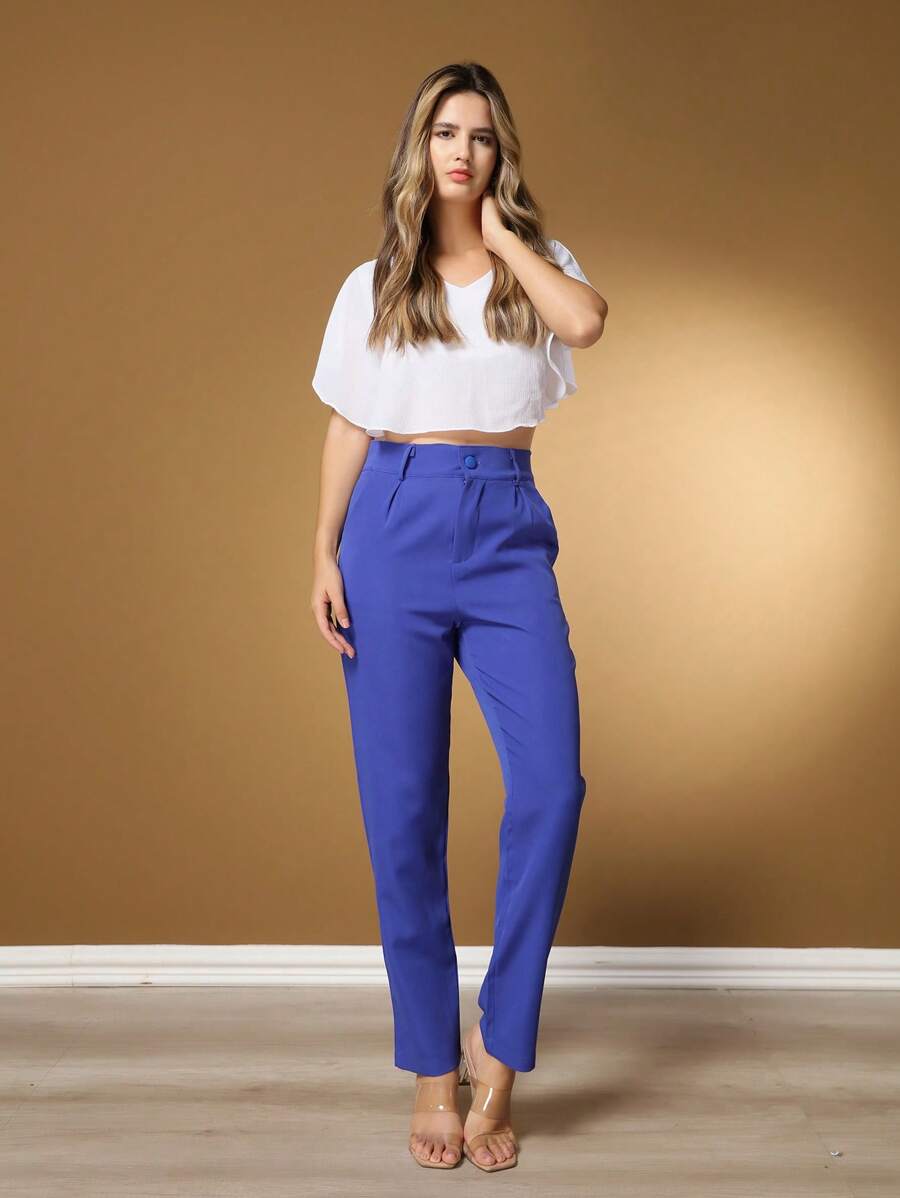 Women Pants - Royal Blue - View 1