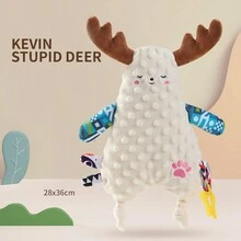 嬰兒標籤安全布娃娃-嬰兒舒緩毛絨娃娃，14吋感官玩具舒緩娃娃，適用於嬰兒、男孩和女孩，以幫助嬰兒入睡 - 彩色 - 查看 7