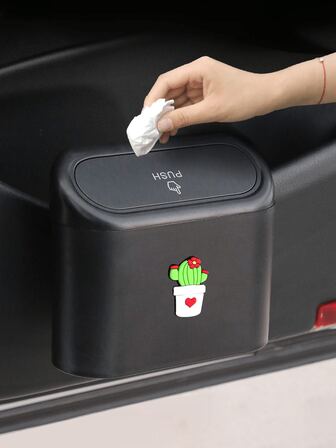 1ชิ้น ถังขยะในรถยนต์สร้างสรรค์ มัลติฟังก์ชั่น และการ์ตูนน่ารัก ที่เก็บของติดรถยนต์ และถังเก็บของกระจุกกระจิก ถุงขยะในรถยนต์