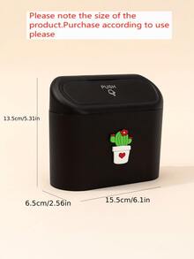 1pc Creative Car Trash Can, Multifunctional And Cute Cartoon Car Mounted Storage And Miscellaneous Items Storage Bin Car Trash Bag - Multicolor - View 3