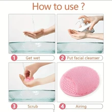 1pc Soft Silicone Baby Bath Brush - Gentle SkinSoother Massage Scrubber - Ideal Bath Essential For Moms, Nails-Friendly Design