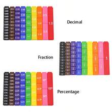 51pcs Teaching Demonstrator Fractional, Decimal, Percentage, Block Teaching Tools Addition And Subtraction Fraction Bar - Multicolor - View 1