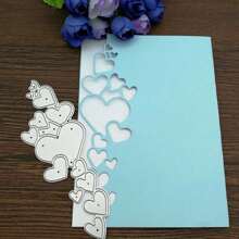 قالب لكتلة قطع الورق المعدني الطويل الحب يصنع باستخدام فن النقش اليدوي لإنتاج بطاقات المعايدة والألبومات اليدوية