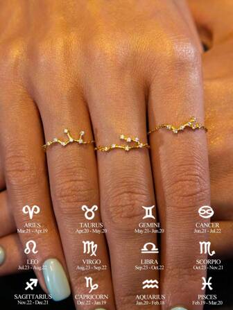 Esberry Women's Fashion Versatile Minimalist Zirconia Ring