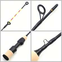 Undițe portabile ultrascurte de pescuit cu gheață de iarnă, 55 cm, 3 vârfuri, lansetă spinning din fibră de carbon, gheață, pescuit ultra-ușor la crap