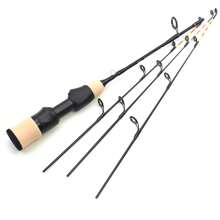 Undițe portabile ultrascurte de pescuit cu gheață de iarnă, 55 cm, 3 vârfuri, lansetă spinning din fibră de carbon, gheață, pescuit ultra-ușor la crap