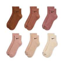 Nike Unisex 6-Pk. Dri-FIT Quarter Socks - Multi Maroon - View 5