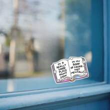 1PC Bookish Sticker - Scholastic Book Fair High, Reading Book Nerd Introvert Theme - Cute, Durable Vinyl Decal For Laptops, Water Bottles, Notebooks - Perfect For Readers, Librarians, Teachers - Waterproof, UV-Resistant, Adhesive Literary Accessory For Book Lovers, Quiet Enthusiasts Of Solitude - Multicolor - View 9