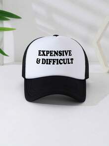 Unisex Printed Mesh Trucker Cap With Adjustable Size, Decorated With Fun Truck Driver Pattern, Suitable For Daily Use, Travel, Hiking, Swimming, Beach, And Mountain Climbing - Style a - View 3