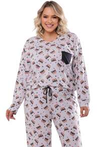 Women Pajama Sets - Xám - Xem 1