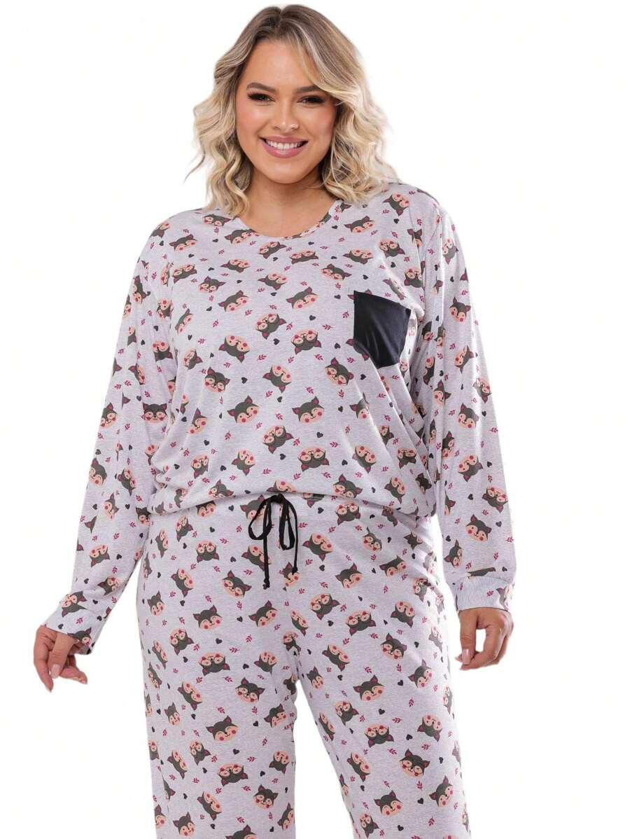 Women Pajama Sets - Xám - Xem 1