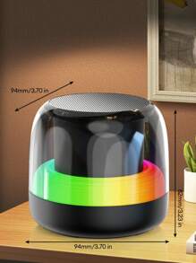 Loa mini DZ-018 màu đen có đèn khí quyển, âm thanh vòm 3D, hiệu ứng ánh sáng RGB đầy màu sắc, âm lượng lớn, âm thanh di động PC/ngoài trời/xe hơi, hỗ trợ thẻ USB/TF và kết nối không dây - màu đen - Xem 9