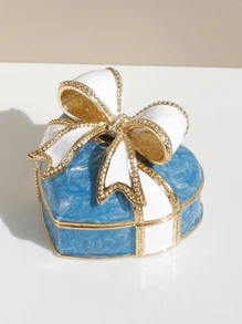 1pc Heart-Shaped Jewelry Box, White Cushion, Proposal Ring Box, Suitable For Wedding Rings, Necklaces And Earrings, Wedding - Multicolor - View 12