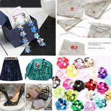 20g Paillettes 10mm Cup Five Finger Flower Sequin 1cm PVC Loose Sequins Pailette DIY Jewelry Making Clothing Sewing Accessories