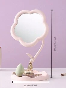 太陽花造型化妝鏡，女孩梳妝台桌上掛鏡化妝鏡，適用於臥室、宿舍和梳妝桌 - 顏色 - 查看 6