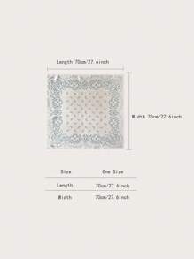 1pc Women's Geometric Print Square Scarf, Suitable For Daily Wearing As Headband, Decoration Scarf, Neck Scarf, Etc. Bandana,Hair Band,Head Band Ideal For Dressing Up Your Look