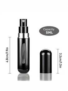 10 件/5 件/3 件/1 件 5ml 底部可再填充香水瓶，带泵和铝制容器便携式液体和化妆品喷雾分配器，旅行友好型化妆包化妆包护肤包洗漱包收纳袋，旅行必需品巡航必需品化妆包收纳化妆品收纳盒化妆盒 - 彩色 - 查看 12