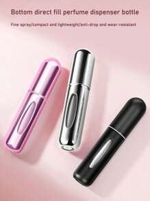 10 件/5 件/3 件/1 件 5ml 底部可再填充香水瓶，带泵和铝制容器便携式液体和化妆品喷雾分配器，旅行友好型化妆包化妆包护肤包洗漱包收纳袋，旅行必需品巡航必需品化妆包收纳化妆品收纳盒化妆盒 - 彩色 - 查看 6