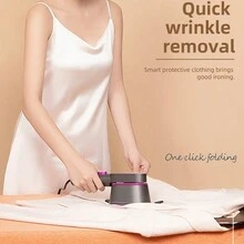 1入便攜式迷你蒸汽手提燙衣機，2合1衣物蒸汽燙斗暨平板燙斗，便攜式蒸氣燙斗，90度旋轉，適用於家用