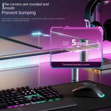 1pc 37cm Acrylic Monitor Stand Riser, Computer Screen Desk Shelf Organizer For Office