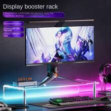 1pc 37cm Acrylic Monitor Stand Riser, Computer Screen Desk Shelf Organizer For Office