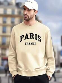 Men Sweatshirts - Màu be - Xem 3