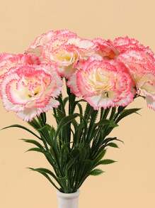 1支仿康乃馨，客廳桌上花卉擺設，老師仿真節慶婚禮室外活動拍攝道具，陪伴禮品人工假花裝飾，家居裝飾，學校用品 - 彩色 - 查看 9