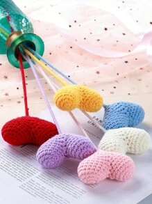 鉤織心形、鉤織花朵、生日禮物、周年紀念禮物、聖誕節禮物、客廳或臥室家居裝飾、情人節禮物、教師節禮物、女性禮物 - 鉤針愛心花 - 查看 2