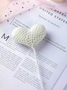 鉤織心形、鉤織花朵、生日禮物、周年紀念禮物、聖誕節禮物、客廳或臥室家居裝飾、情人節禮物、教師節禮物、女性禮物 - 鉤針愛心花 - 查看 9