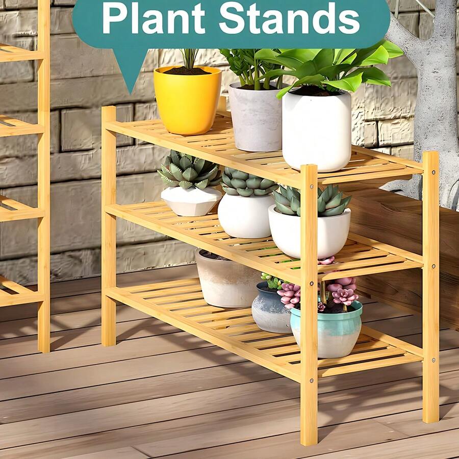 Bamboo Shoe Rack - Stackable Wood Shoe Shelf Organizer For Closet, Entryway, And Small Spaces - Multicolor - View 1