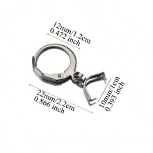 10pcs Stainless Steel French Ear Hooks Earring Clasps And Pendant Connectors DIY Earring Making Findings - Rhodium - View 3