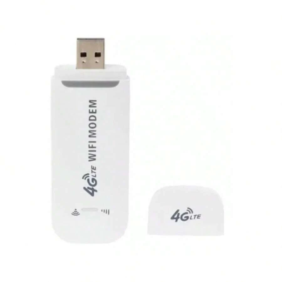 Modem 4g Lte Wi-fi Hotspot Roteador Dongle Usb 150 Mbps - Branco - Visão 1