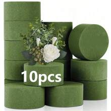 6 piezas Bloques de espuma floral redonda para flores frescas y artificiales, arreglos DIY