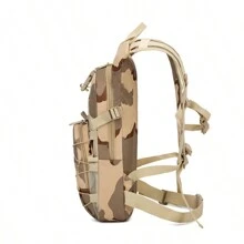 Mochila Militar Táctica Molle,Mochila de 15L de Capacidad,para Senderismo,Ciclismo,Camping,Montañismo,Pesca,Caza,Escuela Mochilas Mochila Táctica Ligera Bolsa De Agua Camel - Beis - Ver 3