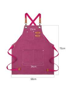 1 Pieza mandiles de cocina para chef unisex impermeable y a prueba de aceite delantal para casa cocina cocinar y cafetería con restaurante - Rosa - Ver 9
